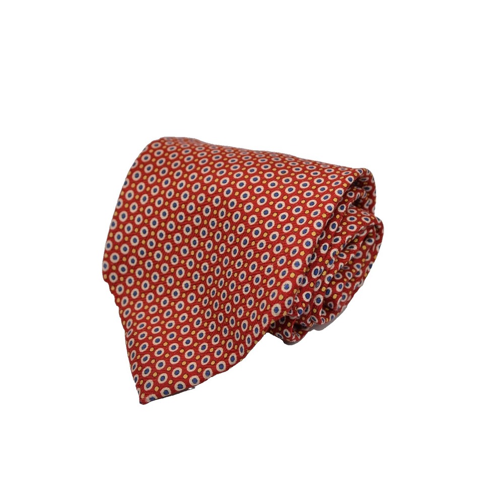 Polo University by Ralph Lauren Men's Tie 100% Silk Made In USA Vintage Red Blue